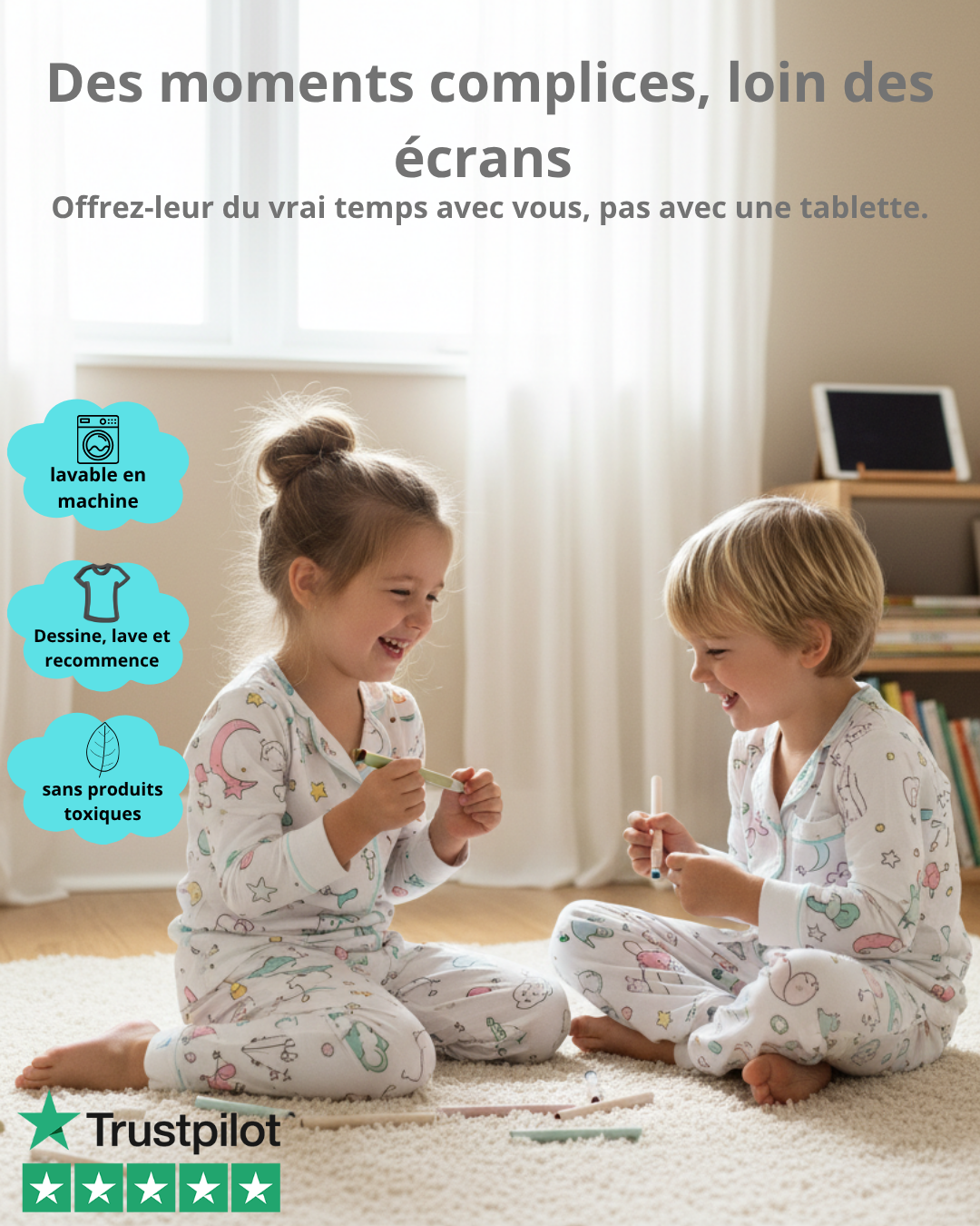 Pyjama à colorier enfants– mixte
